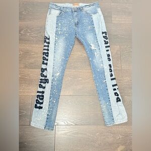 Iro-chi denim blue jeans